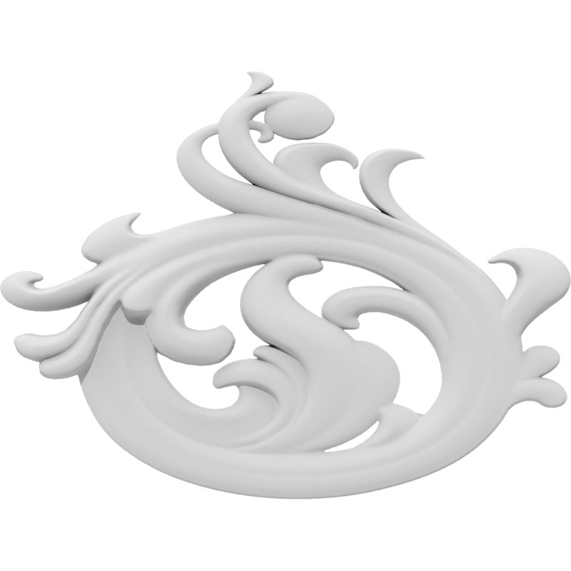 Applique Fayette Rosette, H 6 po x l 8 po x P 0,63 po, Droite