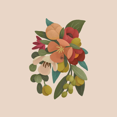 «Liz Floral», impression sur toile tendue