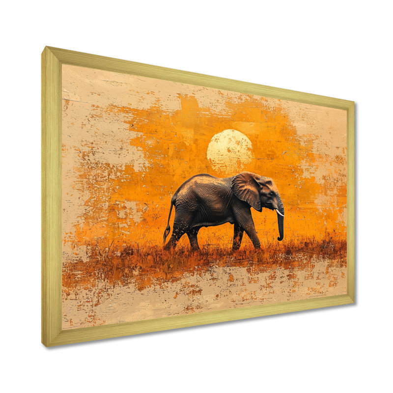 Hahne - Animals Wall Art, Reproduction encadrée d'une seule photo, H 12 po x l 20 po, Or