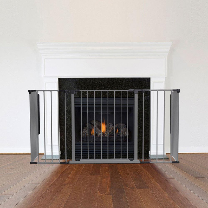 Fireplace Screen, Grey, 70cm H x 138cm W x 51cm D