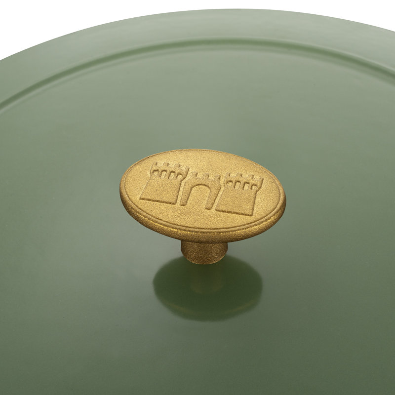 Ballarini Bellamonte Cast Iron Round Dutch Oven, 7.6 qt, Saggio Green