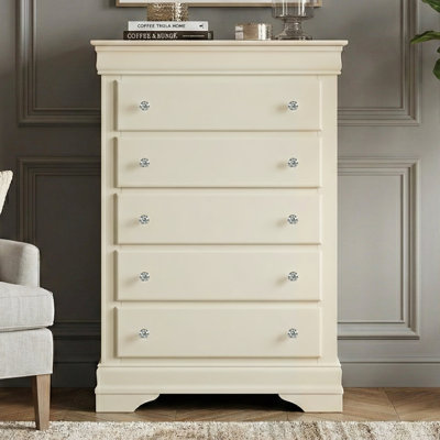 Breitkoff 47.2" H Solid Wood Fully Assembled 5 Drawer Chest