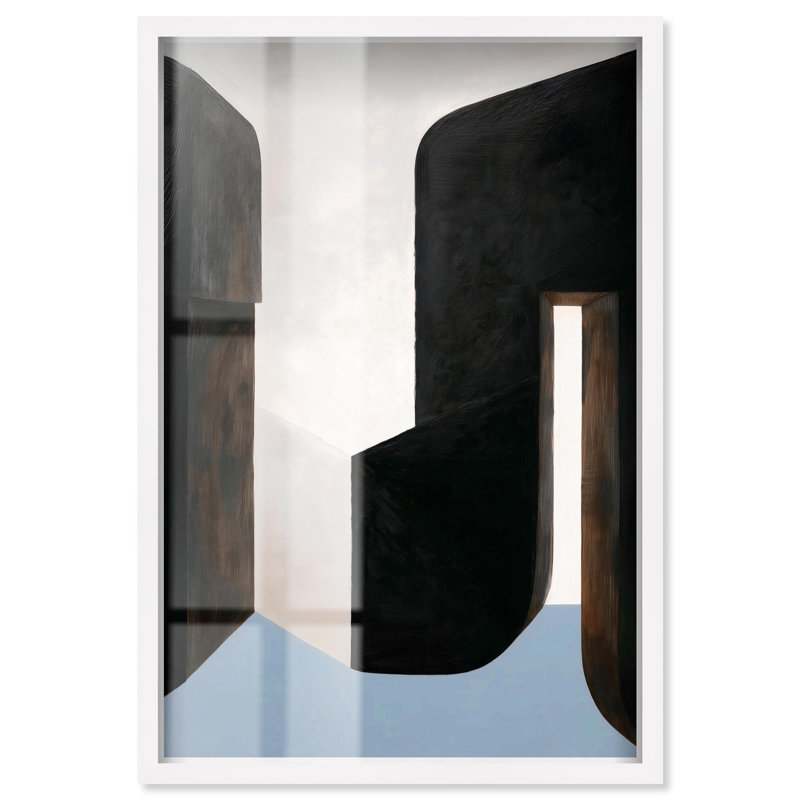 Décoration murale moderne Balance of Opposites II par Art Remedy, cadre blanc, 31 x 46, H 46 po x l 31 po, Cadre blanc