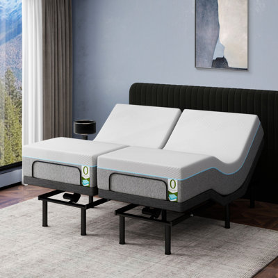 12" Mattress Included With Adjustable Bed Frame - Wireless Remote Control, Zero Gravity Position & Independent Head/Foot Incline