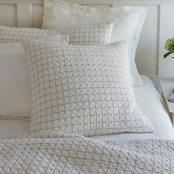 Schoolhouse Black Cotton Sham, Euro, Black