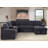 U-Shaped Sectional Sofa Bed Pull Out Sleeper Couch With Storage Chaise-1956634054