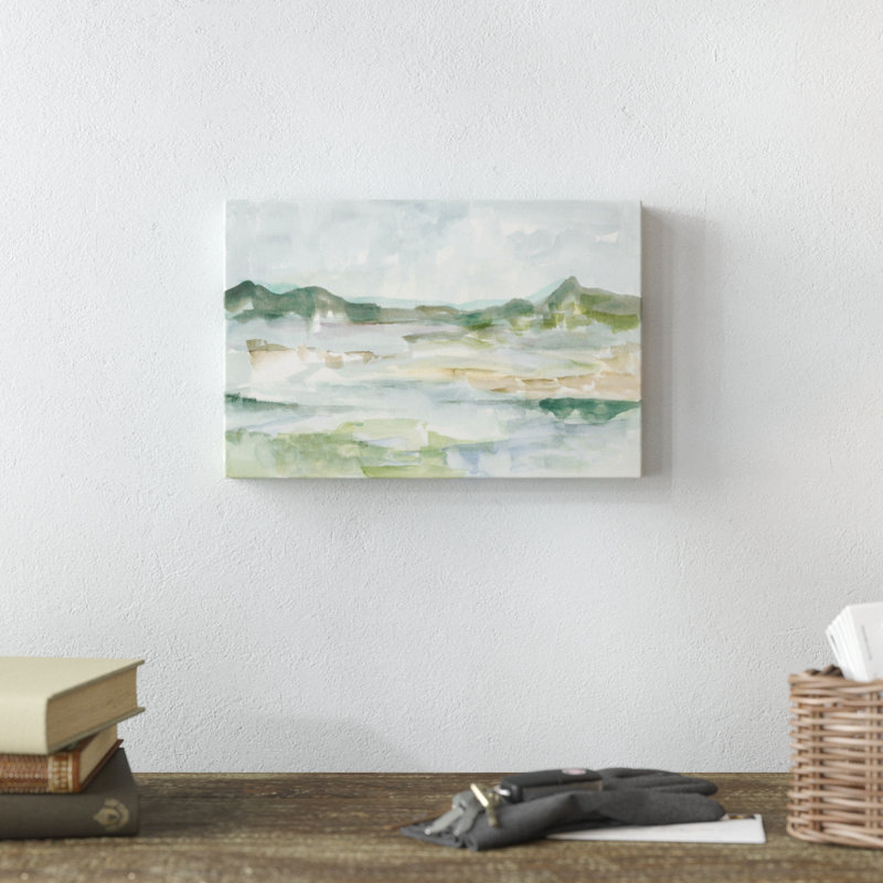 " Panoramic Seascape II " by Ethan Harper Painting Print, 8" H x 12" W, Wrapped Canvas