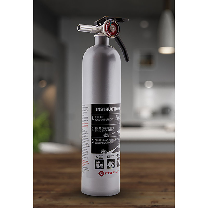 First Alert® DHOME1 Rechargeable UL Rated 1-A:10-B:C Home Fire Extinguisher