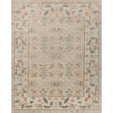 Erika Oriental Area Rug in Green/Teal/Cream