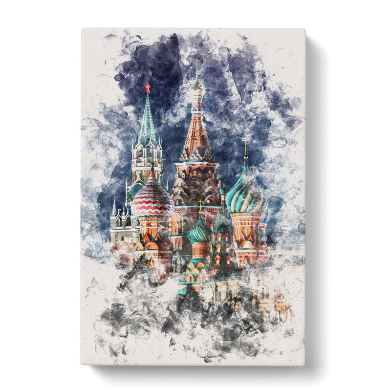 The Kremlin In Moscow Russia - Wrapped Canvas Painting, 60cm H x 40cm W x 3cm D