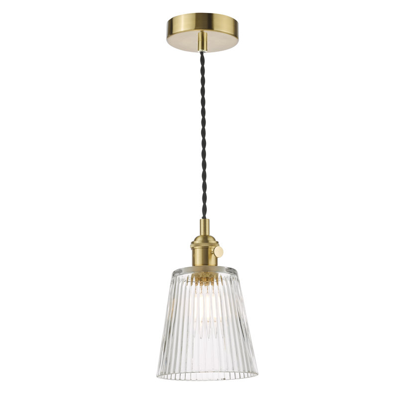 1 - Light Pendant, Natural Brass