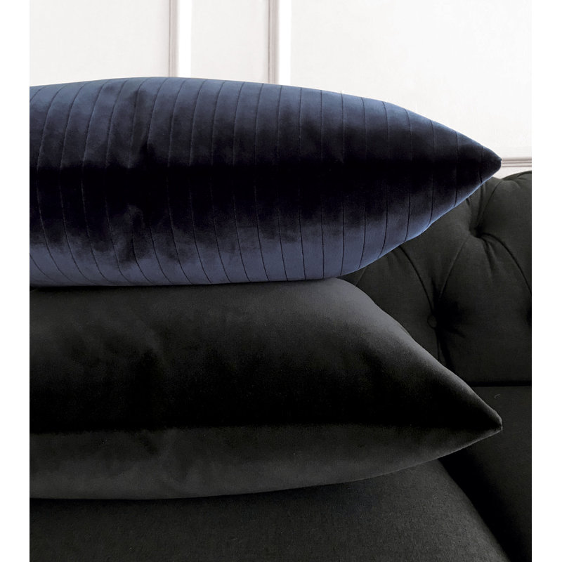 Housse et insert de coussin décoratif James Uma, H 22 po x l 22 po x P 5 po, Indigo