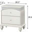 Table de chevet 2 chambres - Finition platine et rangement efficace pour beaucoup