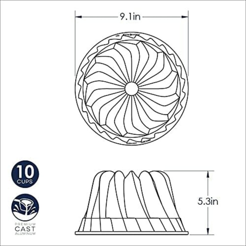 Belfry Kitchen Kulpmont Fluted Cake Pan