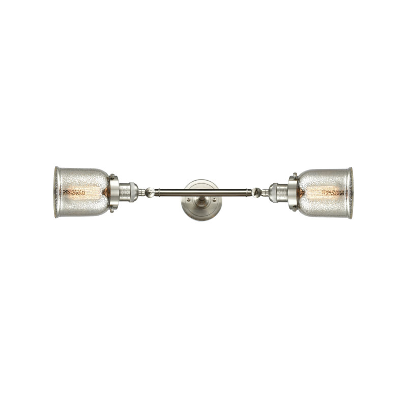 ClipperCove 2 - Light Dimmable Vanity Light, Silver Mercury, Brushed Satin Nickel, Bulb Not Included