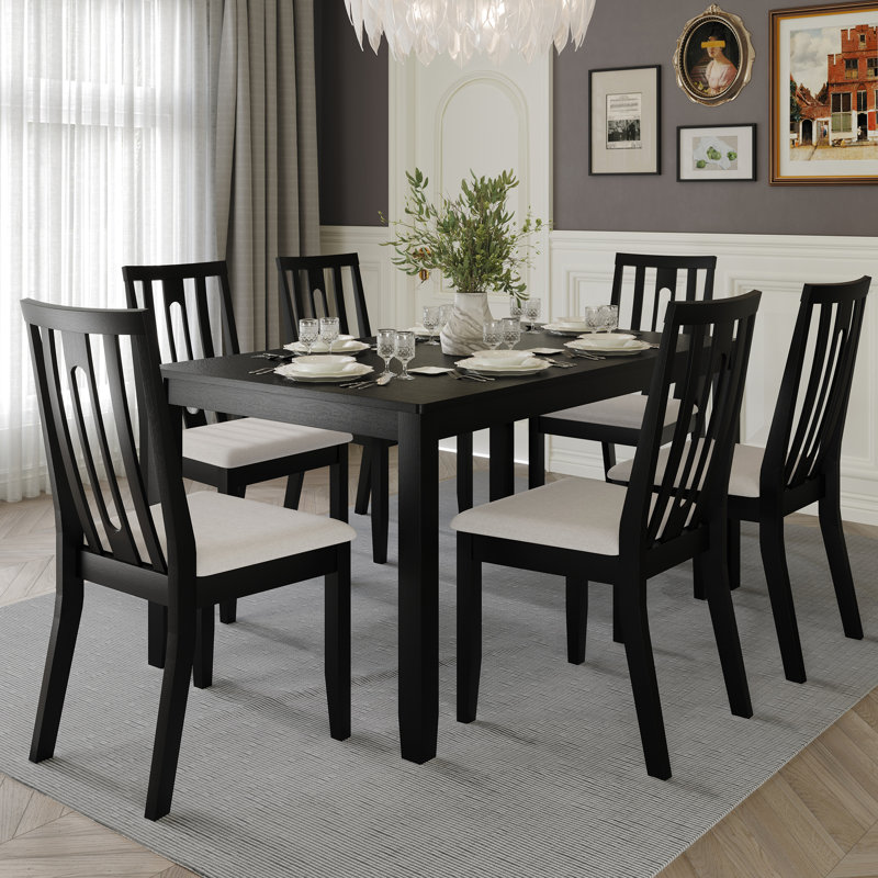 Ensemble repas 6 personnes Ocossio, Noir