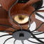 Industrial Style 20 Inch Ceiling Fan With Matte Black 6 Speed Wind E26 Remote Control Reversible DC Motor For Bedroom