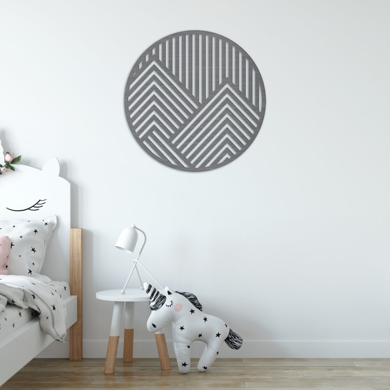Handmade Wall Decor on ACM, 32" H x 32" W x 0.25" D, Silver