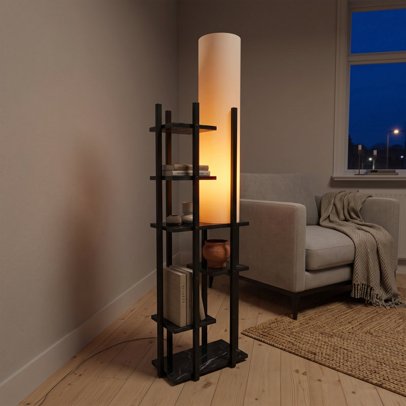 Lampe sur pied à abat-jour tambour Verve