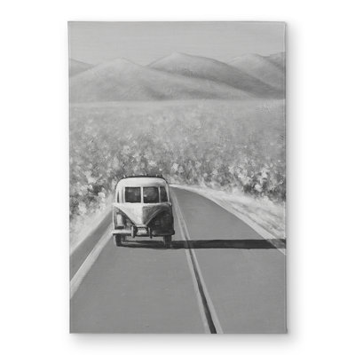 Car on the Road Gray Indoor Outdoor Door Mat | Home Decor