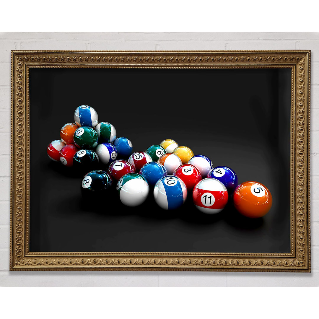 Double Pool Balls - Einzelne Bilderrahmen Kunstdrucke