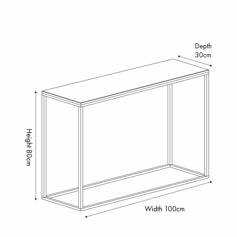Sulav 100cm Marble Top Console Table