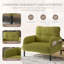 Fauteuil capitonné en velours côtelé de 26,4 po de largeur-516553379