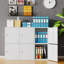 Armoire de rangement verticale empilable à 3 portes avec serrure, dispositif anti-défaut, Lcokeur en métal, organisateur pour le bureau, la maison, le gymnase, l'école, les employés, les enfants.-1206511520