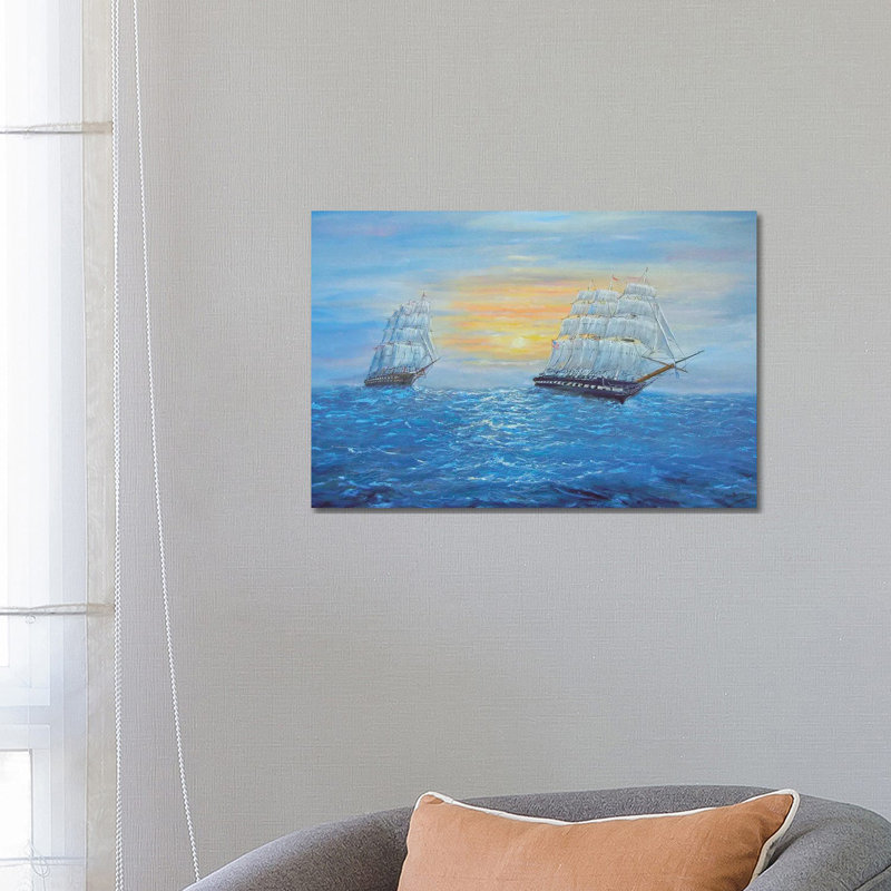 Ship USS Constitution by Jim Williams - Wrapped Canvas Painting, 66.04 cm H x 45.72 cm W x 3.175 cm D