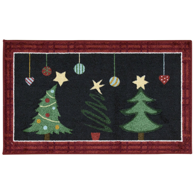 Tapis noir joyeuse fêtes Bethel