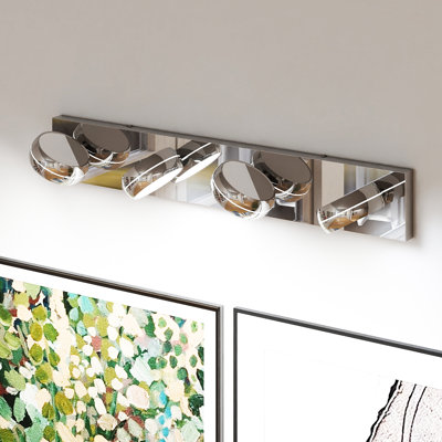 Éclairage à DEL pour meuble-lavabo à DEL, réglable, à intensité variable, chrome poli moderne