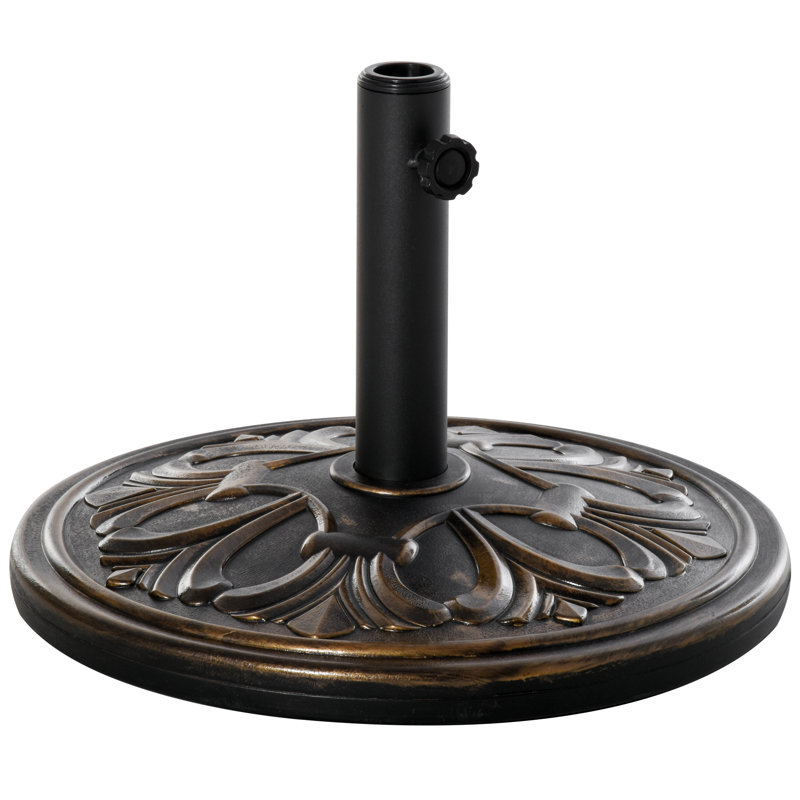 Alverna 13kg Garden Parasol Base for 35mm / 38mm / 48mm Pole Bronze Tone