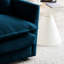 Canapé modulaire en U 5 places pour salon: canapé modulaire en chenille bleue: