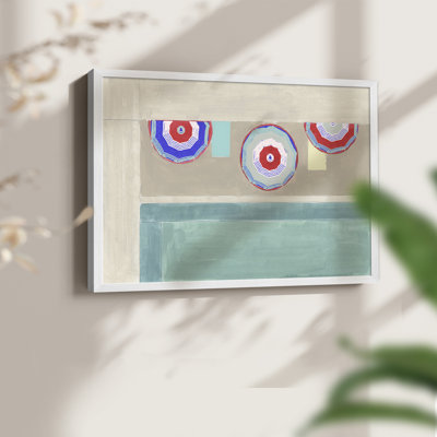 By the Pool II -Framed Print - Restickable