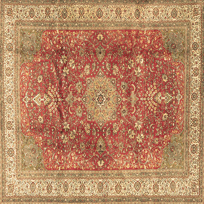 Tapis brun traditionnel Traditional 4492, Carré 3 pi