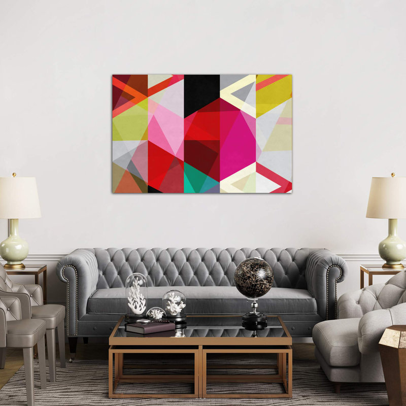 'Modern Art - View Through A Kaleidoscope' - Wrapped Canvas Print, 66.04 cm H x 45.72 cm W x 1.91 cm D