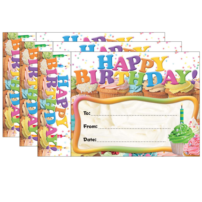 Marque-page Happy Birthday Cupcakes