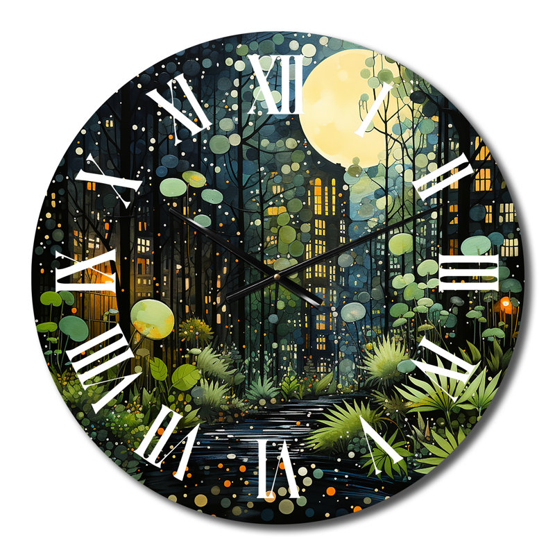 Horloge murale Rayshon - Collages abstraits, Petit