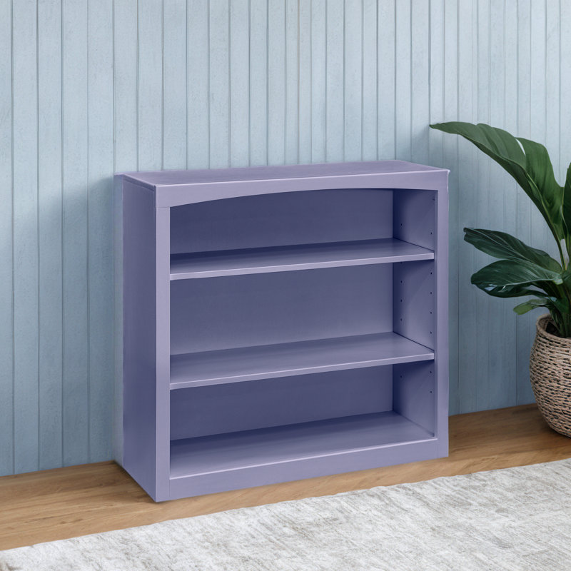 Ossy Solid Wood Classic Bookcase, (3 Shelves) 36"H x 36"W x 12"D, Wedgewood Blue