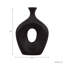 Vase de table ovale moderne en céramique Kato, design ajouré, idéal pour la décoration intérieure - Vase sculptural moderne et haut, parfait comme centre de table pour la salle à manger ou le bureau - Brun-527307982-527307985