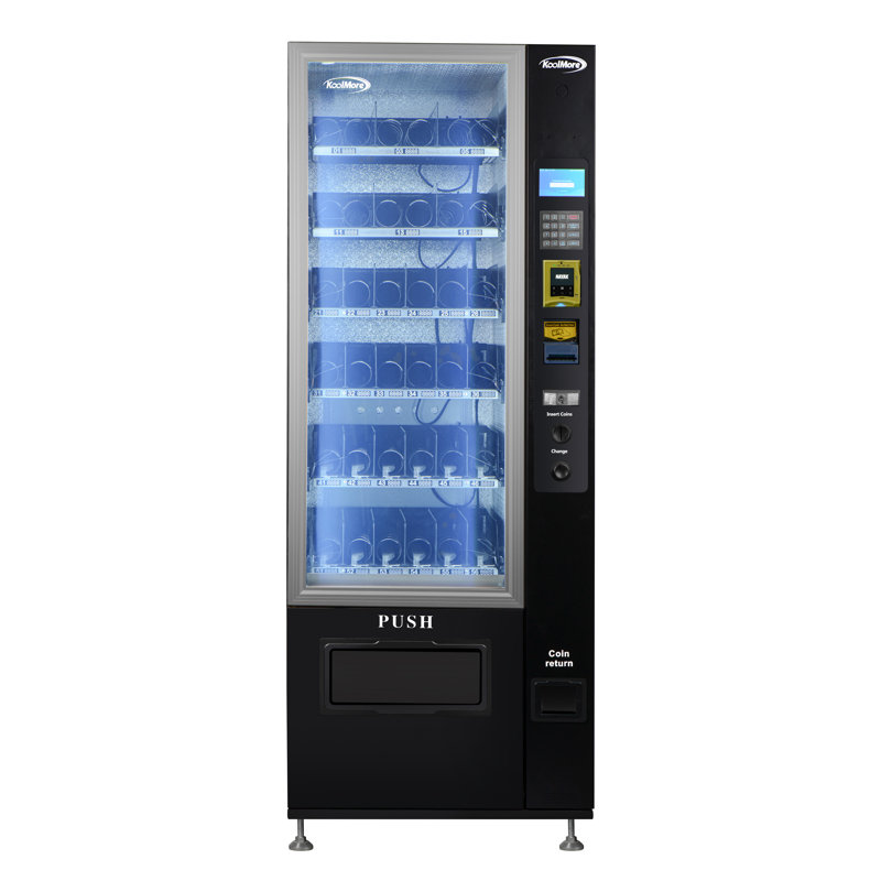 Refrigerated Snack Vending Machine with 36 Slots and Bill acceptor in Black (KM-VMR-30-B)