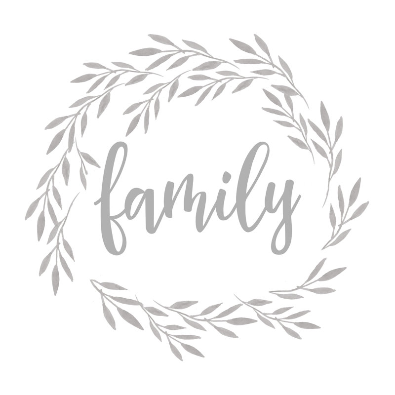 Family 3 - Wrapped Canvas Print, 30cm H x 30cm W x 3.8cm D