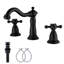 Widespread Bathroom Sink Faucet With Drain Assemly-110224032