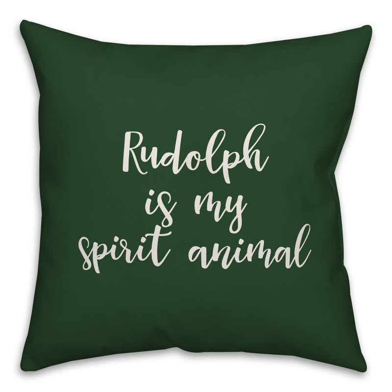  Coussin décoratif «Don't Get Your Tinsel in a Tangle», Vert foncé, Housse de coussin