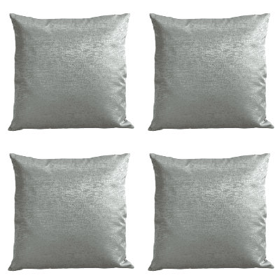 Serel Indoor / Outdoor Silver Square Throw Pillow Cover