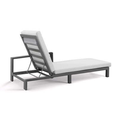 Hoyt Outdoor Metal Double Chaise Lounge