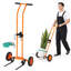 Support à plantes robuste à roulettes – Capacité de 80 kg, bras de préhension ajustables et sangles de fixation pour grands pots – Usage intérieur/extérieur – Orange