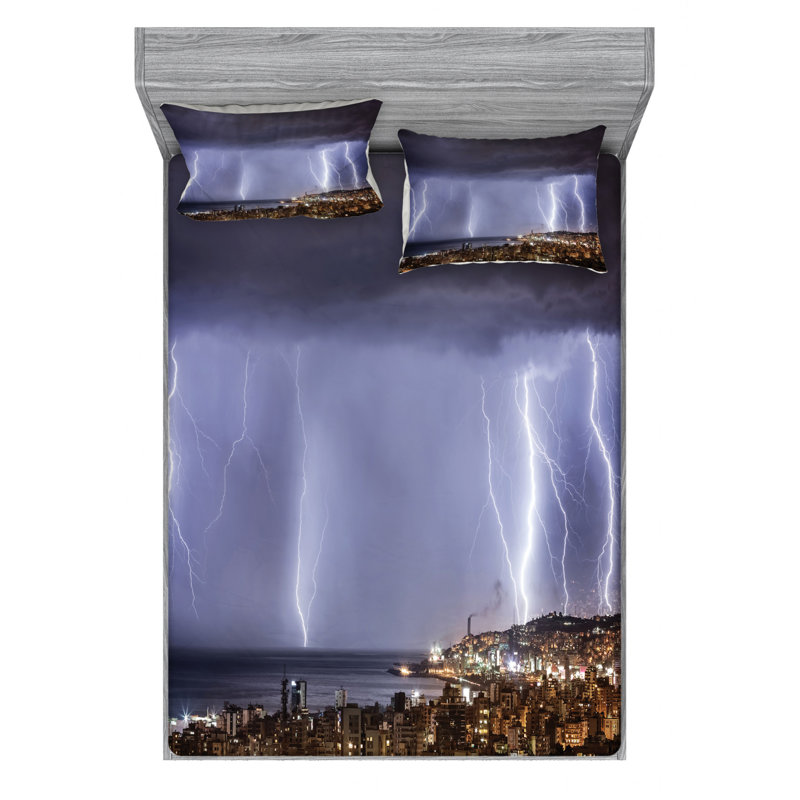 Microfiber Sheet Set, Queen Sheet Set with Fitted Sheet