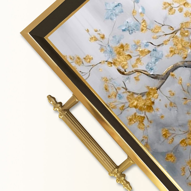 Elegant Glass Tray, 19.7 x 11.4 x 1.4 inches | 100% Durable Glass Construction | Easy to Clean with Damp Cloth | Ideal for Serving, Decorative Display, and Organizing | Stylish Addition to Home Décor