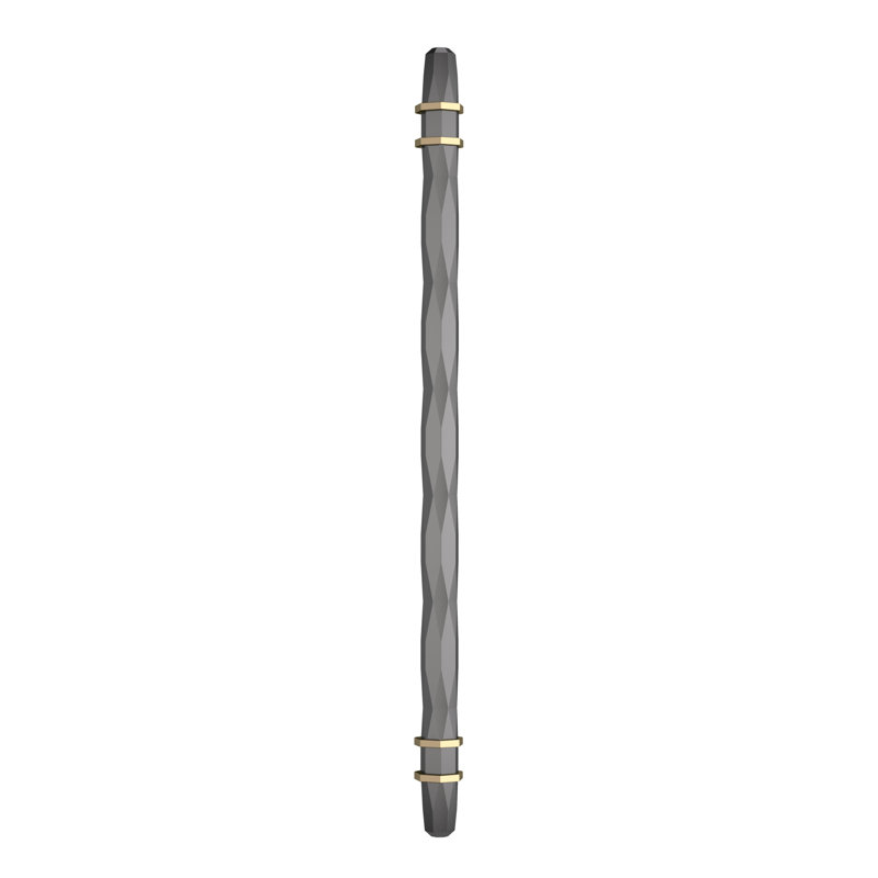 Poignée d'armoire champagne noir / doré 10 à 16 pouces London, Chrome noir / champagne doré, 10.06"